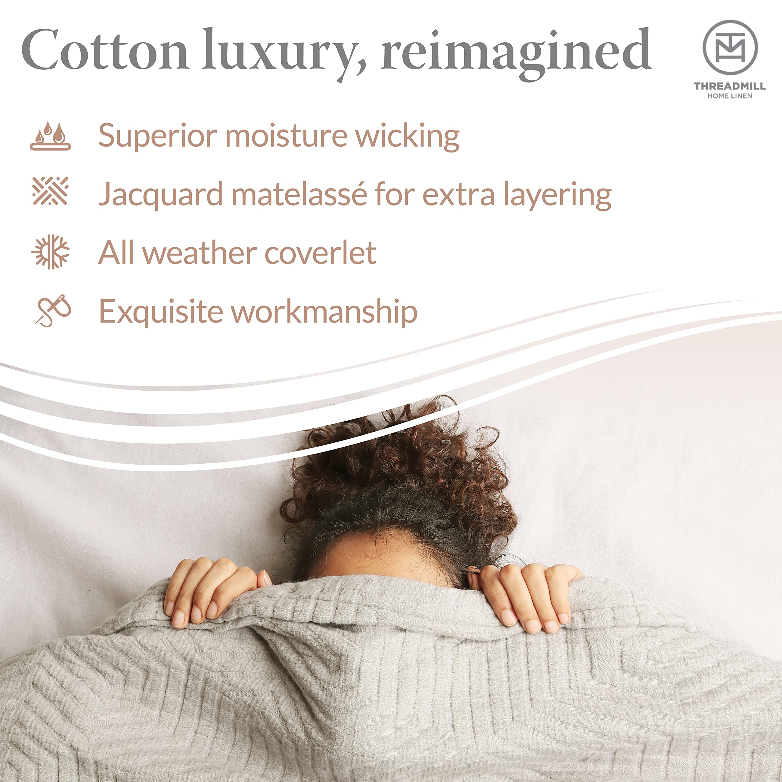 Premium 100% Cotton King Pillow Shams Set of 2 - Luxury All-Season Jacquard Bedding with Soft, Breathable Fabric | Elegant Beige Decorative Pillow Covers for Master Bedroom, Guest Room & Home Decor