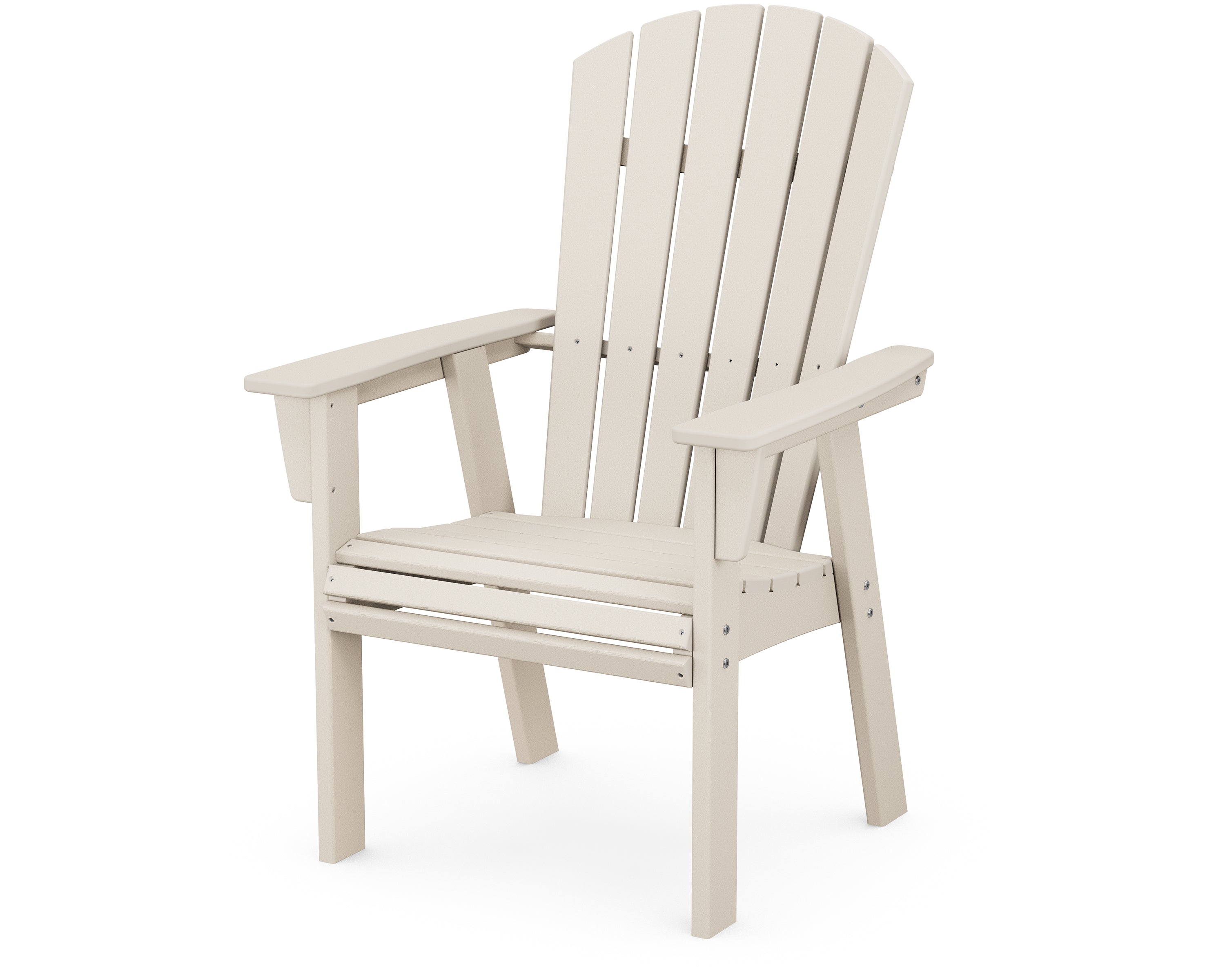 POLYWOOD Nautical Curveback Adirondack Dining Chair - Outdoor Patio Furniture, All-Weather Resin Wicker, Comfortable Seating for Poolside, Beach, Garden & Backyard Relaxation