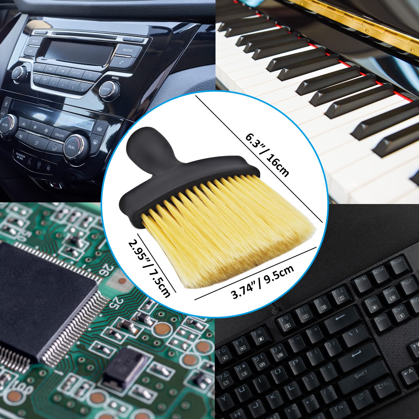 12PCS Nylon Anti-Static Keyboard Cleaning Brushes with Plastic Handle - Computer & Laptop Cleaning Kit for Electronics, PC, MacBook - Perfect for Office, Home & Gaming Setup Maintenance