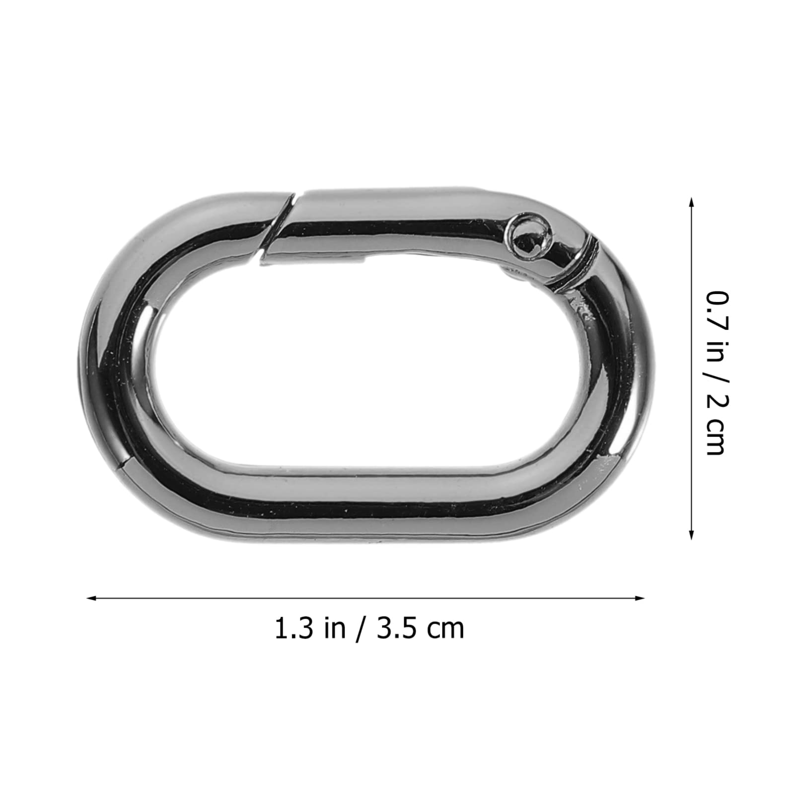 10pcs Luggage Spring Ring Buckle - Small Carabiner Clips for Bags, Keys & Outdoor Gear - Durable Spring Snap Connectors for Handbags, Backpacks & Climbing Equipment - Replacement Buckles for Travel & Hiking Accessories