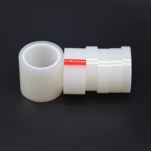 Heat Resistant FEP Film Tape with Single Side Silicone Adhesive - Transparent 10m Roll (1 Pack) for 3D Printing, Electronics Insulation & High-Temperature Applications