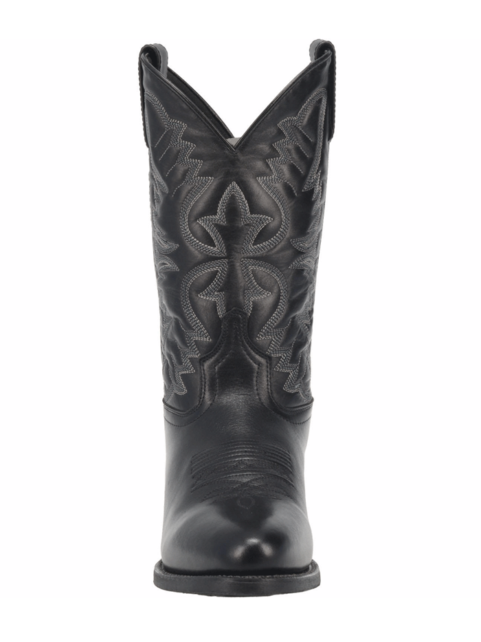 Laredo 68450 Men's Western Boots - Round Toe Cowboy Boots in Black Birchwood for Riding & Casual Wear