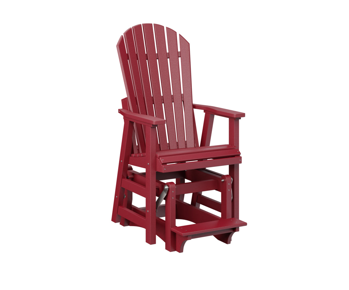 Berlin Gardens Comfo Back Single Counter Glider - Outdoor Patio Bistro Chair with Smooth Gliding Motion, Perfect for Garden, Deck, and Restaurant Use