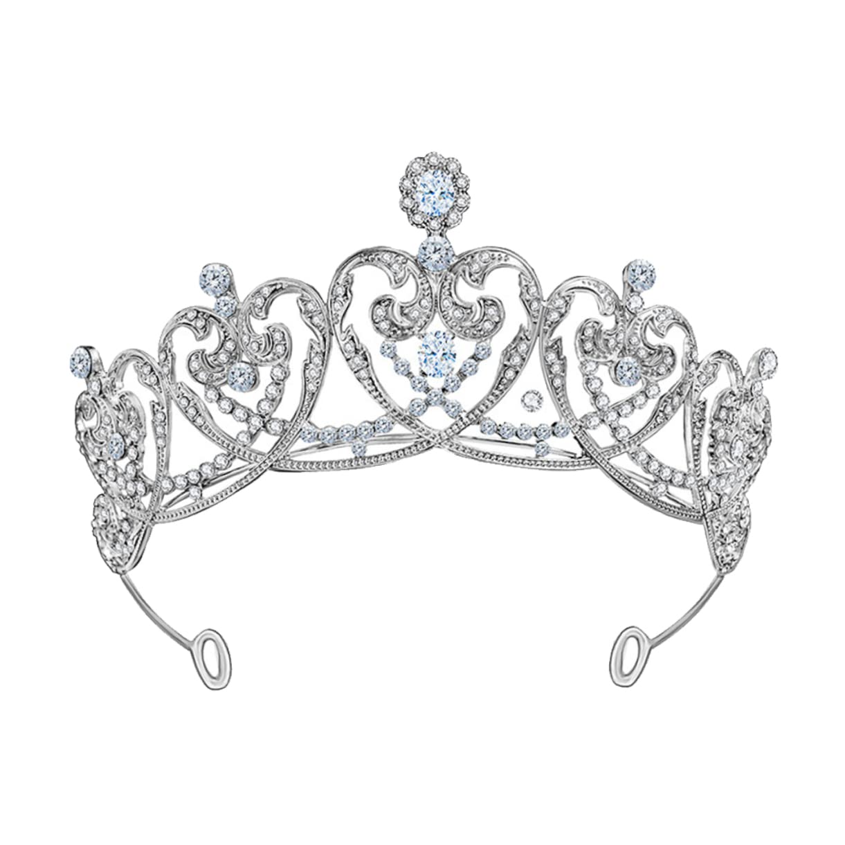 Beavorty Vintage Rhinestone Bridal Tiara Crown - Elegant Wedding Hairband Headpiece for Bride, Prom Queen, Birthday Party | Perfect for Bridal Shower, Wedding Ceremony, Pageant & Special Occasions