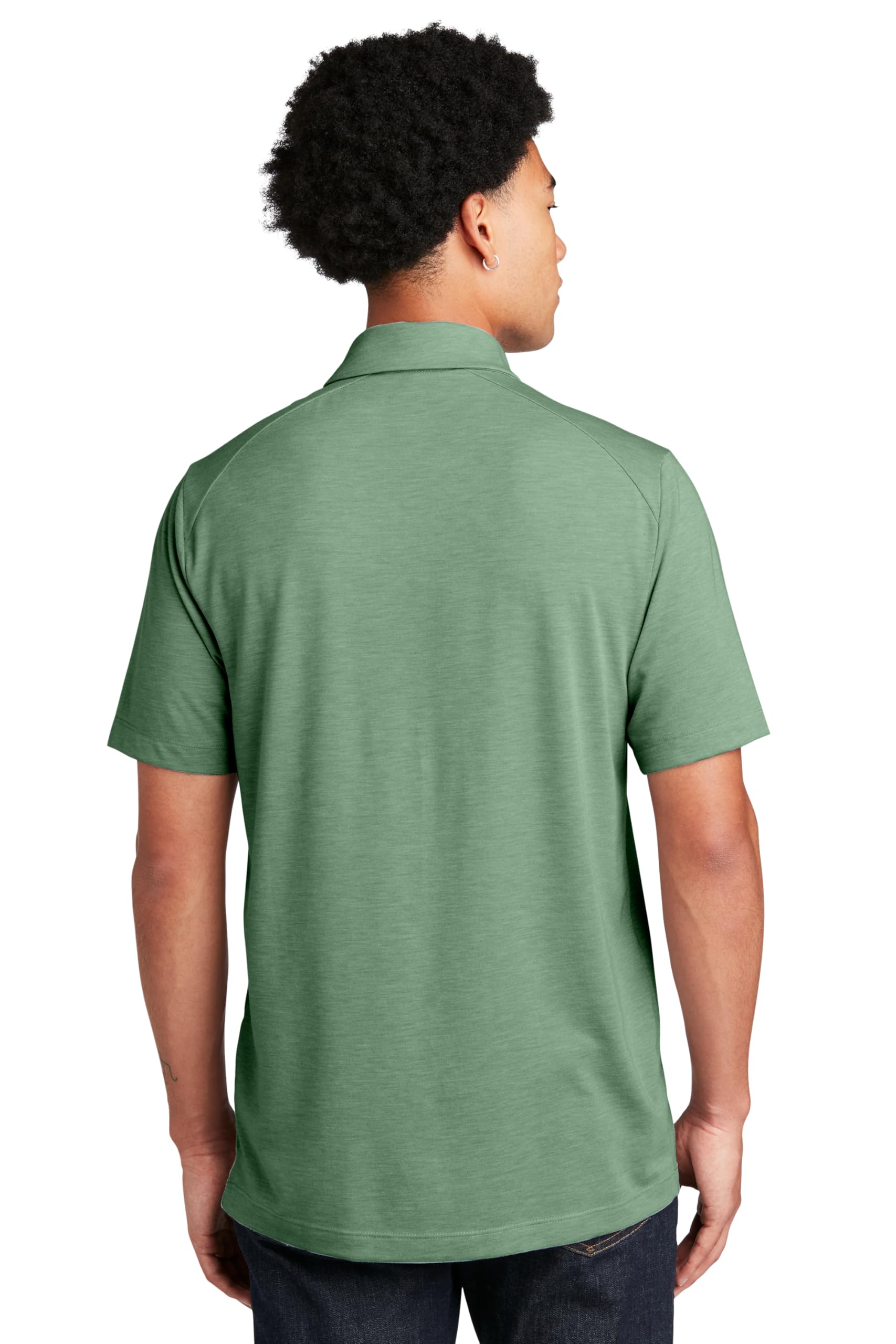 SPORT-TEK ST405 PosiCharge Tri-Blend Moisture-Wicking Polo Shirt for Men - Breathable Performance Golf & Workout Shirt for Active Lifestyles