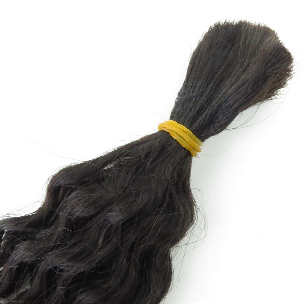 4 Pcs Human Hair Braid Bundles - Curly Weave Extensions (No Sew, No Crochet, No Glue) 8