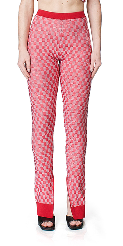 Stylish Jacquard Check Pants for Women - Trendy High Waisted Trousers with Elastic Waistband | Perfect for Office, Casual Wear & Fall Fashion Outfits