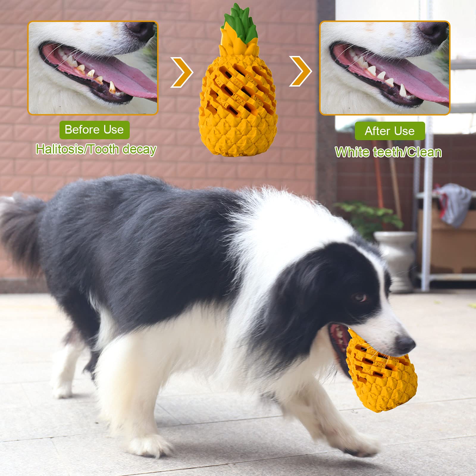 **Durable Indestructible Dog Chew Toys for Aggressive Chewers – Large & Medium Breed Tough Pineapple-Shaped Dental Cleaning & Treat Dispensing Toy – Perfect for Playtime & Teeth Cleaning**