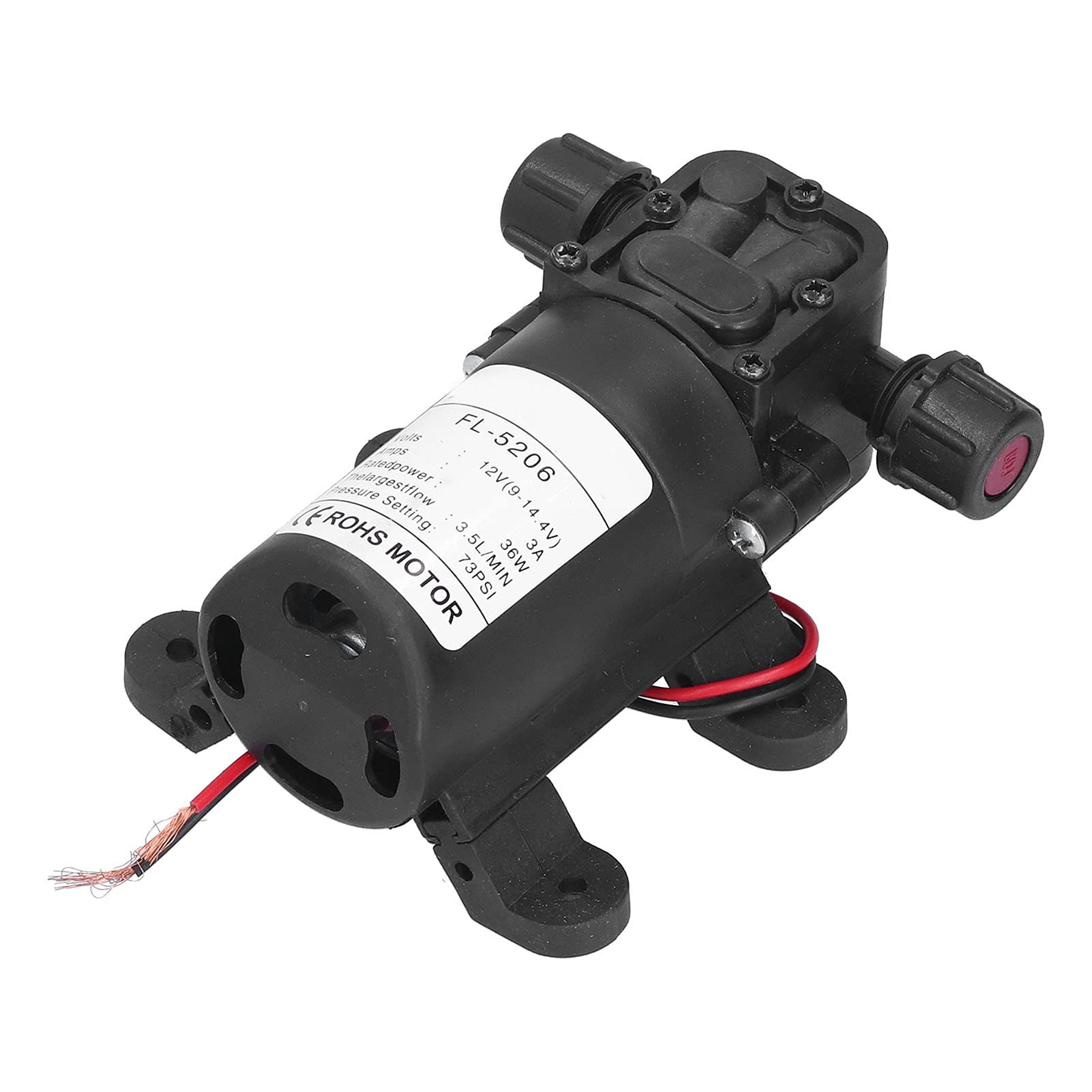 Liyeeo High Pressure Diaphragm Pump - Double Thread Mini High Current Water Pump for Agricultural Spray, Industrial & Chemical Equipment - Ideal for Irrigation, Spraying, and Fluid Transfer