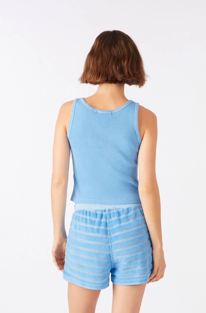 Women's Crop Rib Top - Soft & Comfortable Stretch Knit Shirt for Casual Wear, Yoga, and Layering