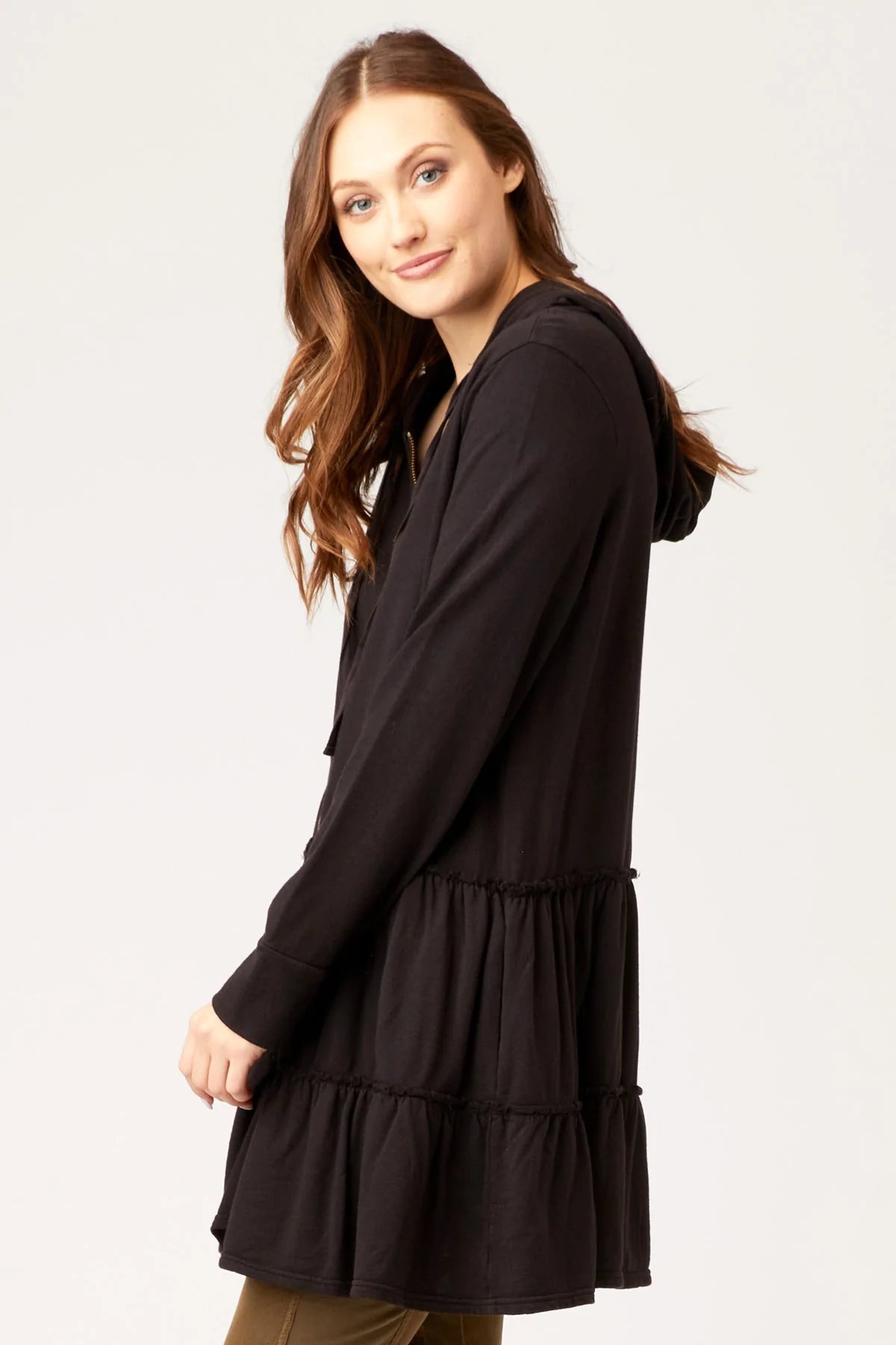 Brionna Black Zip Hoodie for Women - Stylish & Comfortable Pullover for Casual Wear, Gym, and Outdoor Activities