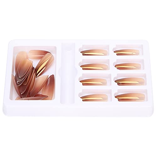 24Pcs False Nails Tips - Colored Artificial Fake Nail Kit with Reusable Full Cover Nails for DIY Manicure & Nail Art Salon (F745-13) | Perfect for Parties, Weddings, Holidays & Everyday Glam