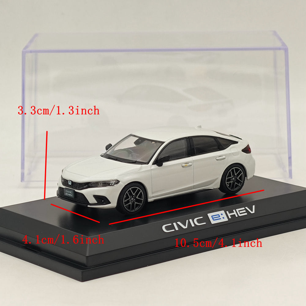 1/43 Scale Honda Civic (FL4) e:HEV Platinum White Diecast Model Car - Hobby Japan HJ433003W - Perfect for Collectors, Display & Racing Enthusiasts