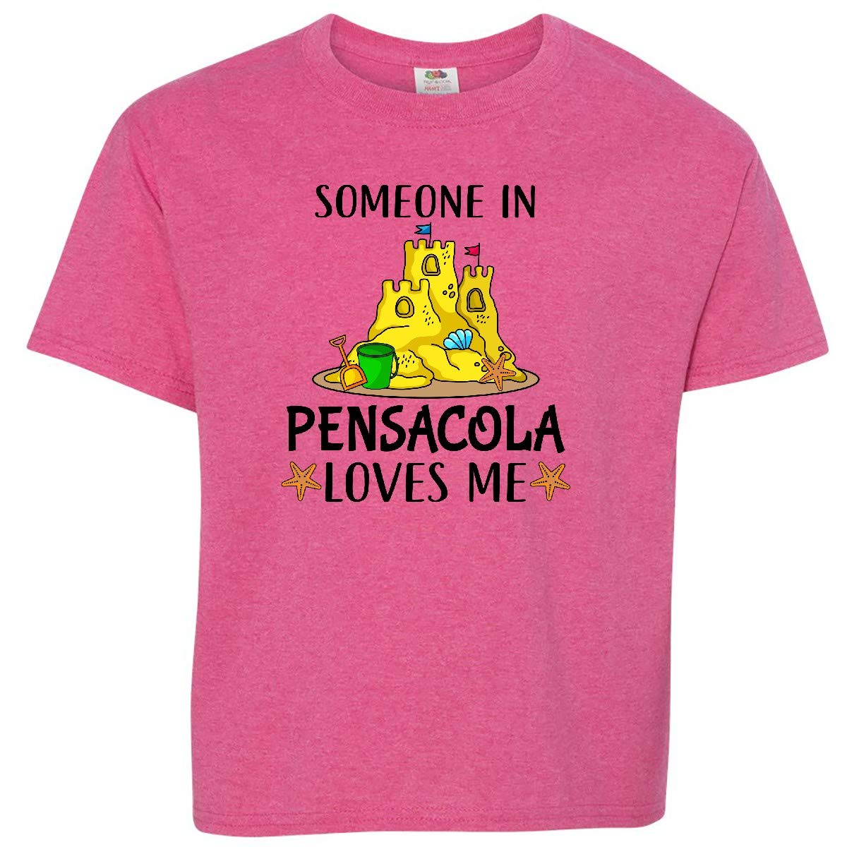Inktastic Someone in Pensacola Loves Me Beach Vacation Youth T-Shirt | Cute Graphic Tee for Kids | Perfect for Summer Trips & Family Beach Outings