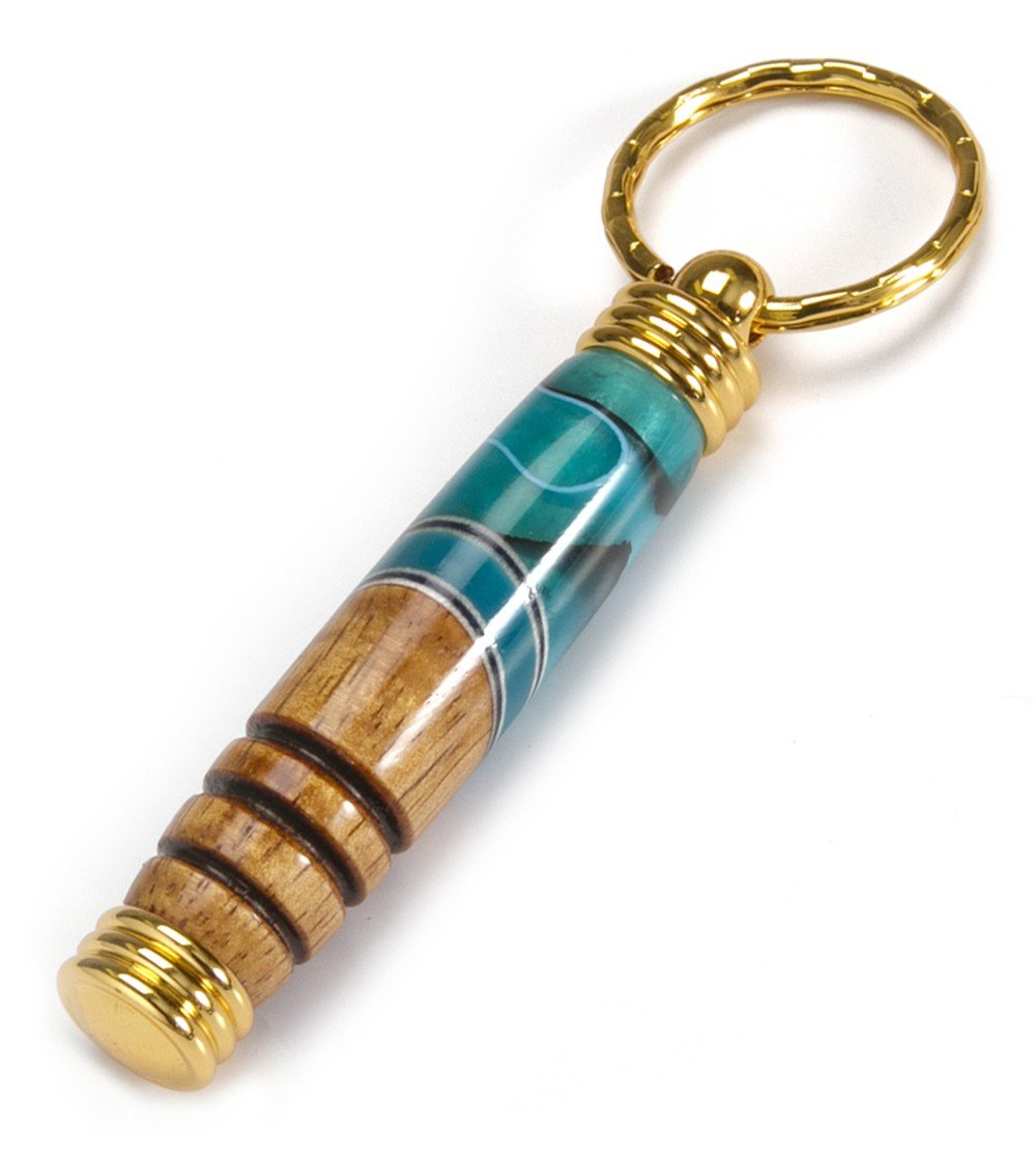 Premium Koa Wood Toothpick Holder Keychain - Handcrafted by Dale Dennison - Perfect for Travel, Camping & Daily Use (Multiple Color Options)