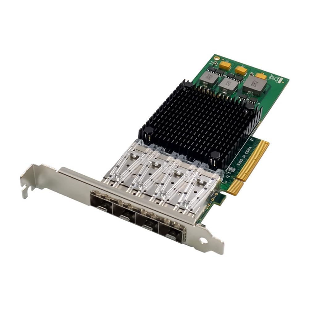 CALIBAN PCIe X8 BCM57840 4-Port 10G SFP+ Server Network Card - High-Speed Ethernet Adapter for Data Centers, Cloud Computing & Enterprise Networking
