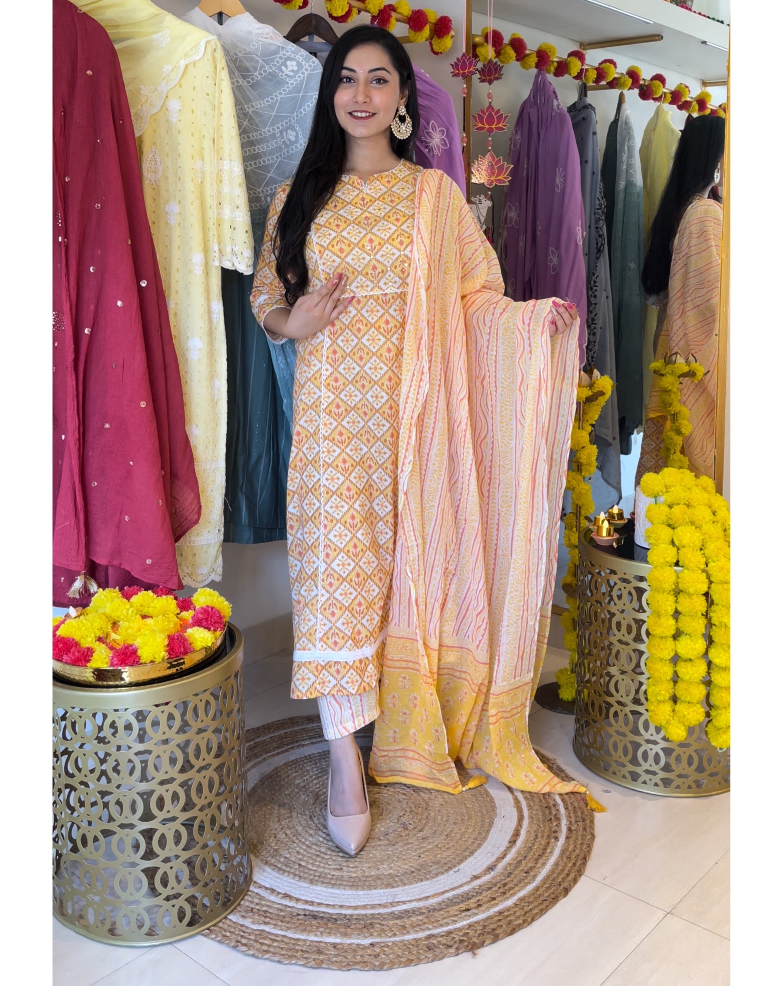 Stylish Orange Embroidered Kurta Suit Set for Women | Traditional Indian Ethnic Wear | Perfect for Festivals, Weddings & Special Occasions