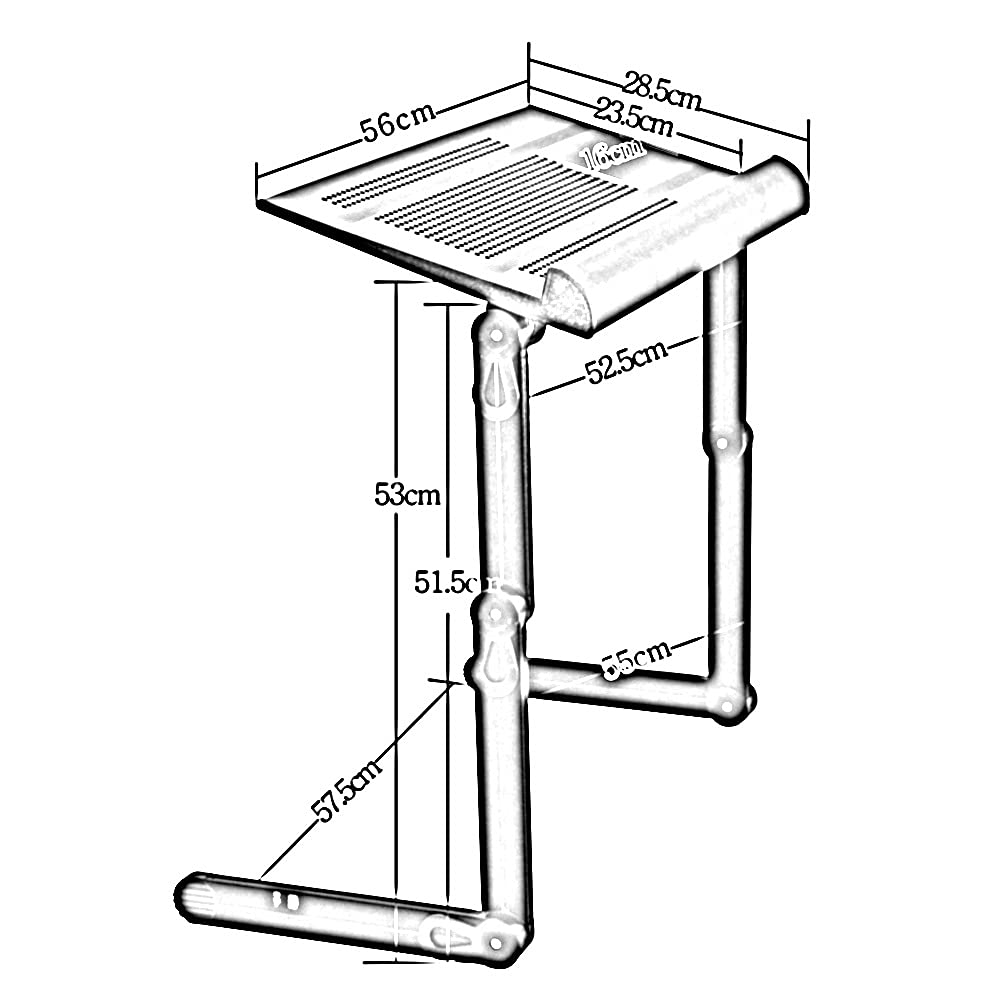 Adjustable Laptop Stand for Bed & Sofa - Portable Side Table with Cooling Fan for MacBook, iPad, Notebook - Perfect for Work, Study & Relaxing in Bed or Living Room