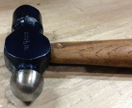 Premium 14 Oz HELLER Blacksmith Ball Peen Hammer with Ergonomic Handle - USA Made Forging & Metalworking Tool - Perfect for Blacksmithing, Jewelry Making, and DIY Metal Projects