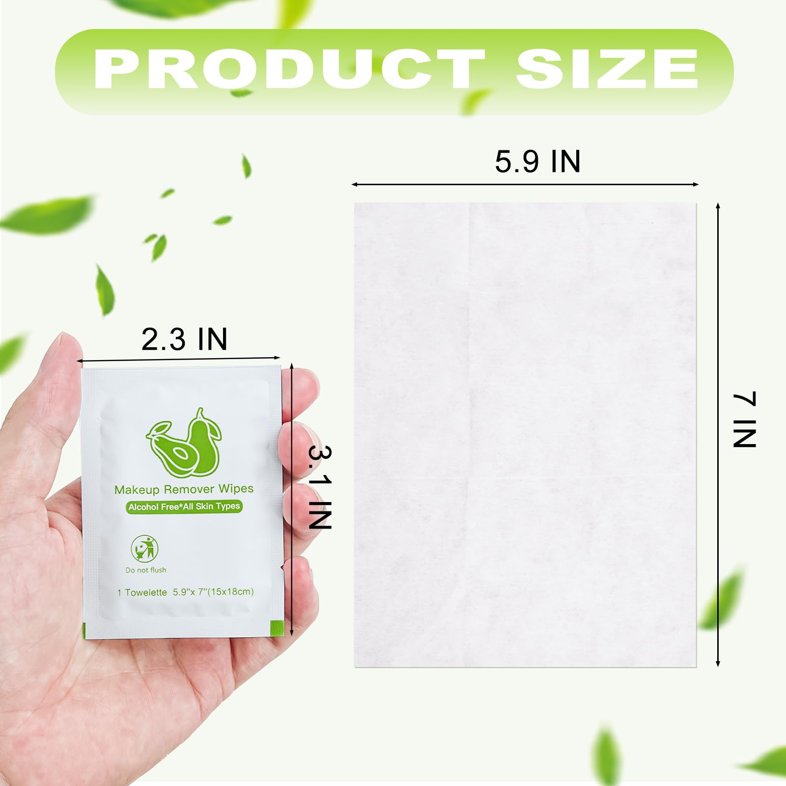 Bulk Individually Wrapped Makeup Remover Wipes - Gentle Cleansing Facial Wipes for Mascara & Lipstick - Travel Size, 100 Count | Perfect for Travel, Hotels & On-the-Go Makeup Removal
