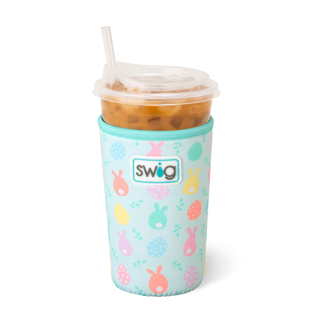 Easter Egg Hunt Medium Iced Cup Coolie - Insulated Beverage Sleeve for Easter Party, Spring Picnics & Outdoor Gatherings