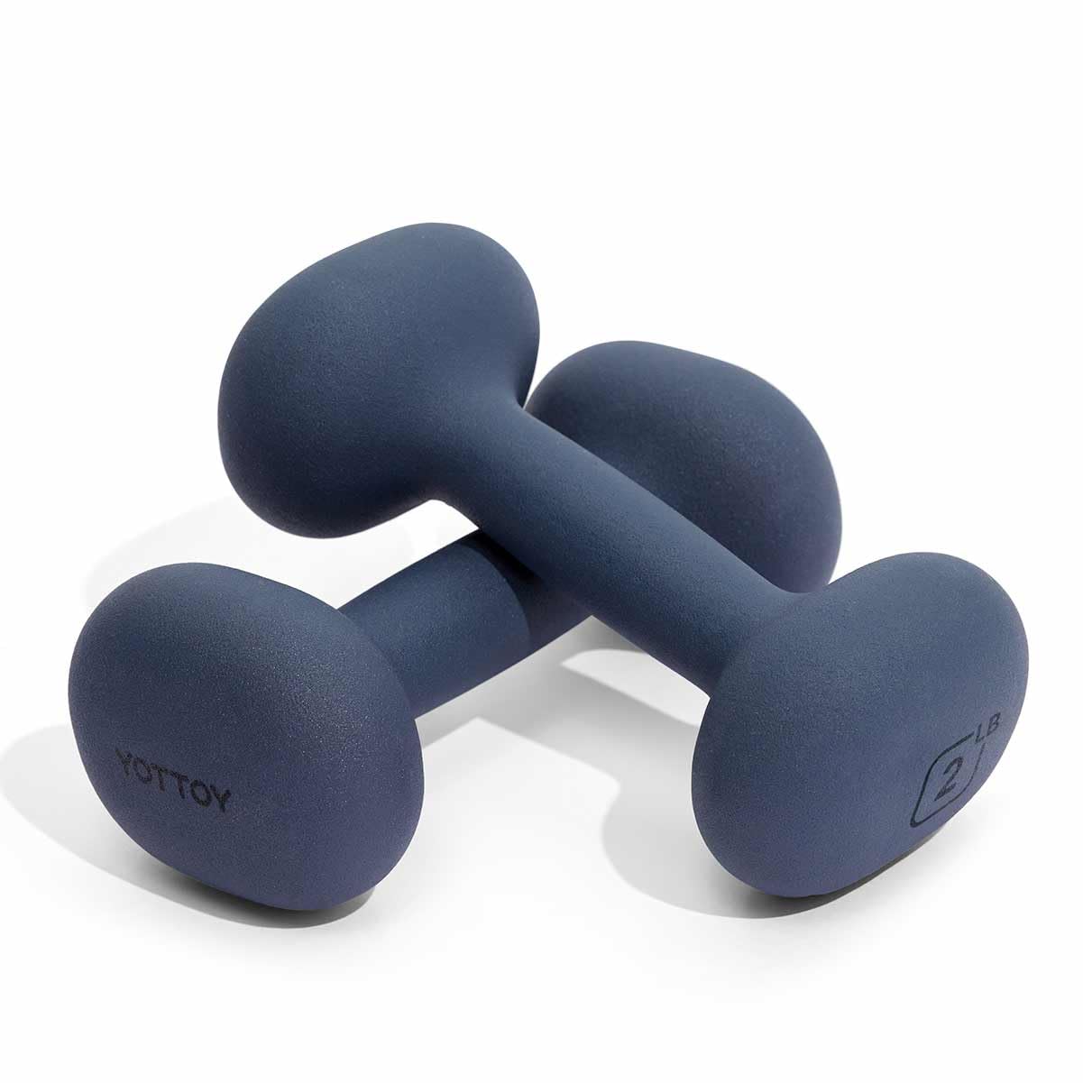 YOTTOY 2-15 Pound Neoprene Dumbbell Set for Women - Non-Slip Hand Weights for Home Workouts, Strength Training & Fitness - Perfect for Yoga, Pilates, HIIT & Home Gym Exercises