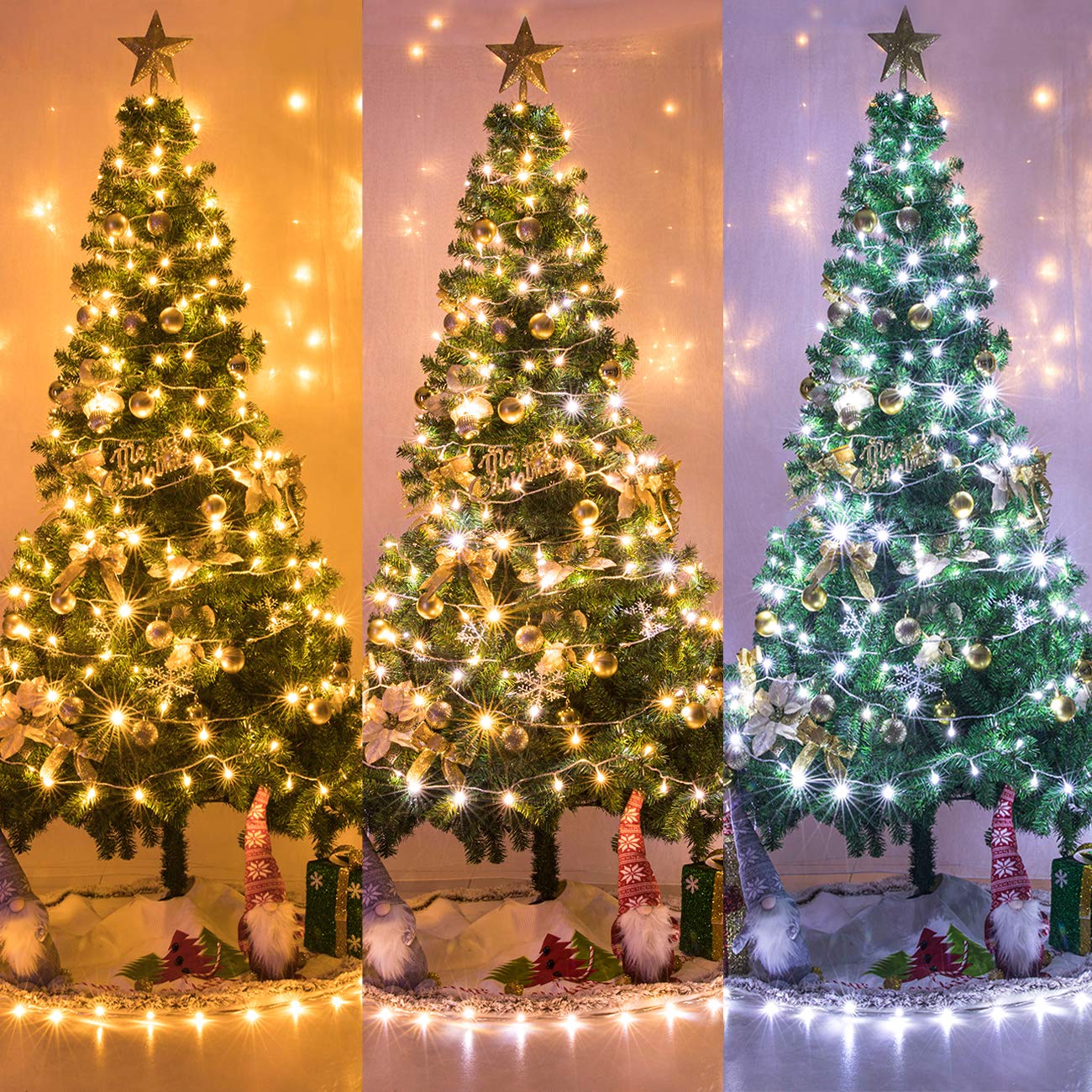 200 LED Christmas String Lights - 66FT Fairy Lights with Remote, 11 Modes & Timer, Waterproof for Indoor/Outdoor - Perfect for Wedding, Party & Christmas Decor (Warm White)