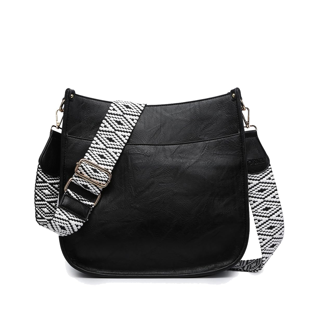 Trendy Vegan Leather Crossbody Bags for Women - Adjustable Shoulder Purse with Wide Guitar Strap | Perfect for Work, Travel & Everyday Use