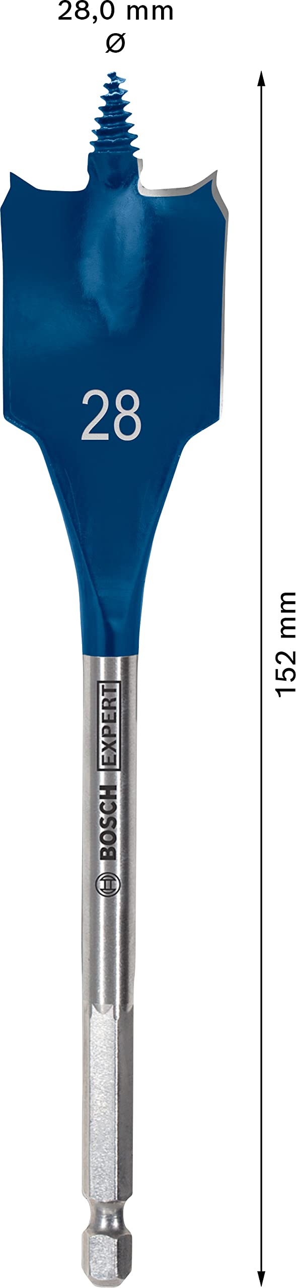 Bosch Professional 1x Expert SelfCut Speed Spade Drill Bit (28mm) - High-Speed Rotary Impact Drill Accessory for Woodworking, Metal & DIY Projects
