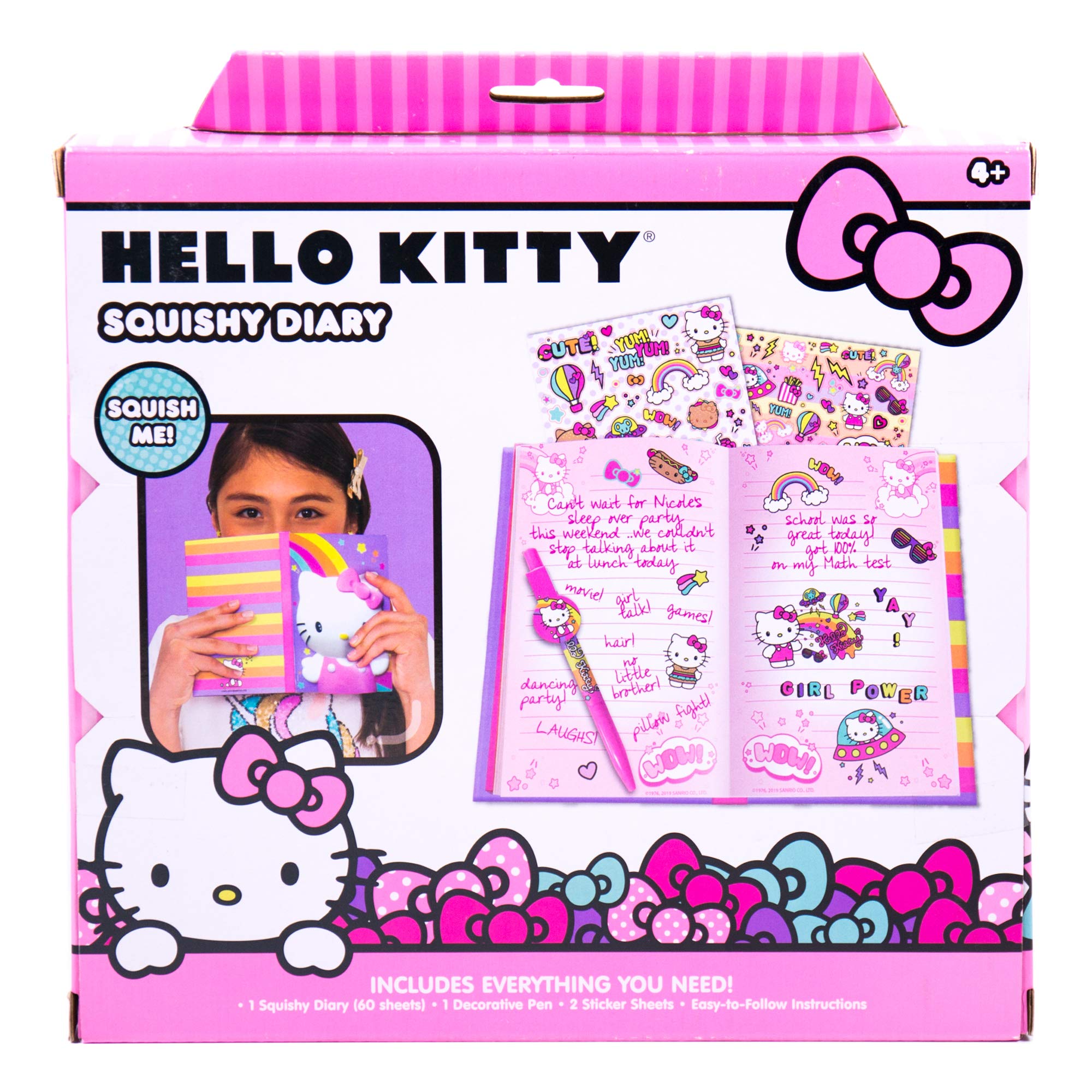 Hello Kitty DIY Squishy Diary Kit - Fun & Creative Journal Making Set for Kids & Teens - Perfect for School, Gifts & Stress Relief