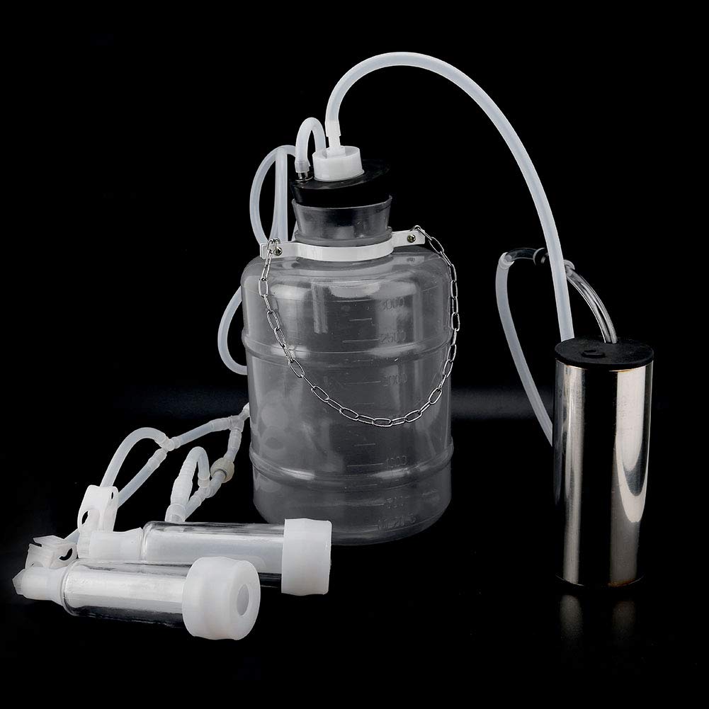 EVTSCAN 3L Electric Milking Machine for Goats & Cows - Portable Vacuum Pulse Pump Milker Kit with 100-240V (US Plug) - Perfect for Small Farms, Homesteading & Dairy Production