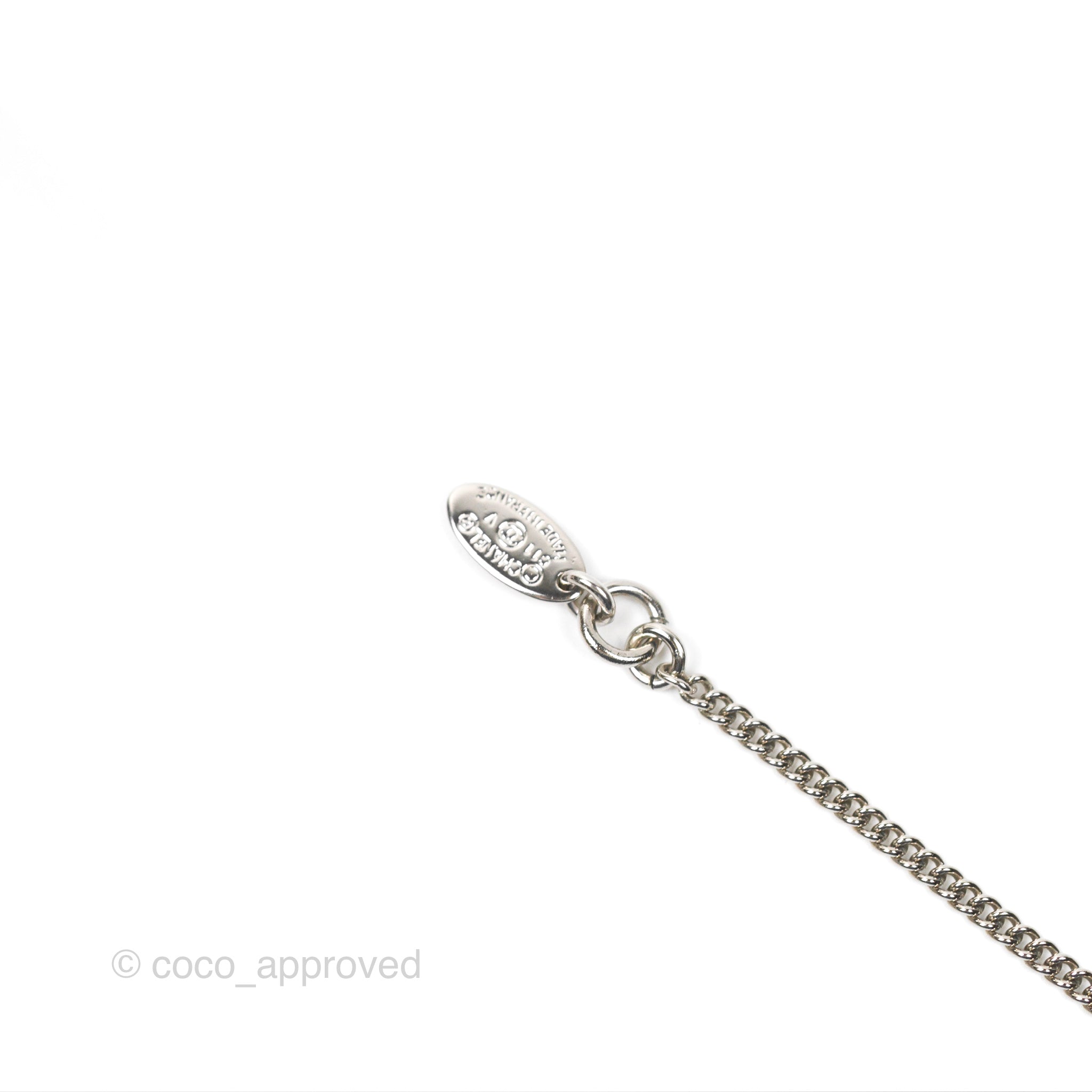 Chanel CC Crystal Necklace - Silver Tone 11V Pendant for Women | Elegant Fashion Jewelry Gift for Birthday, Anniversary & Special Occasions