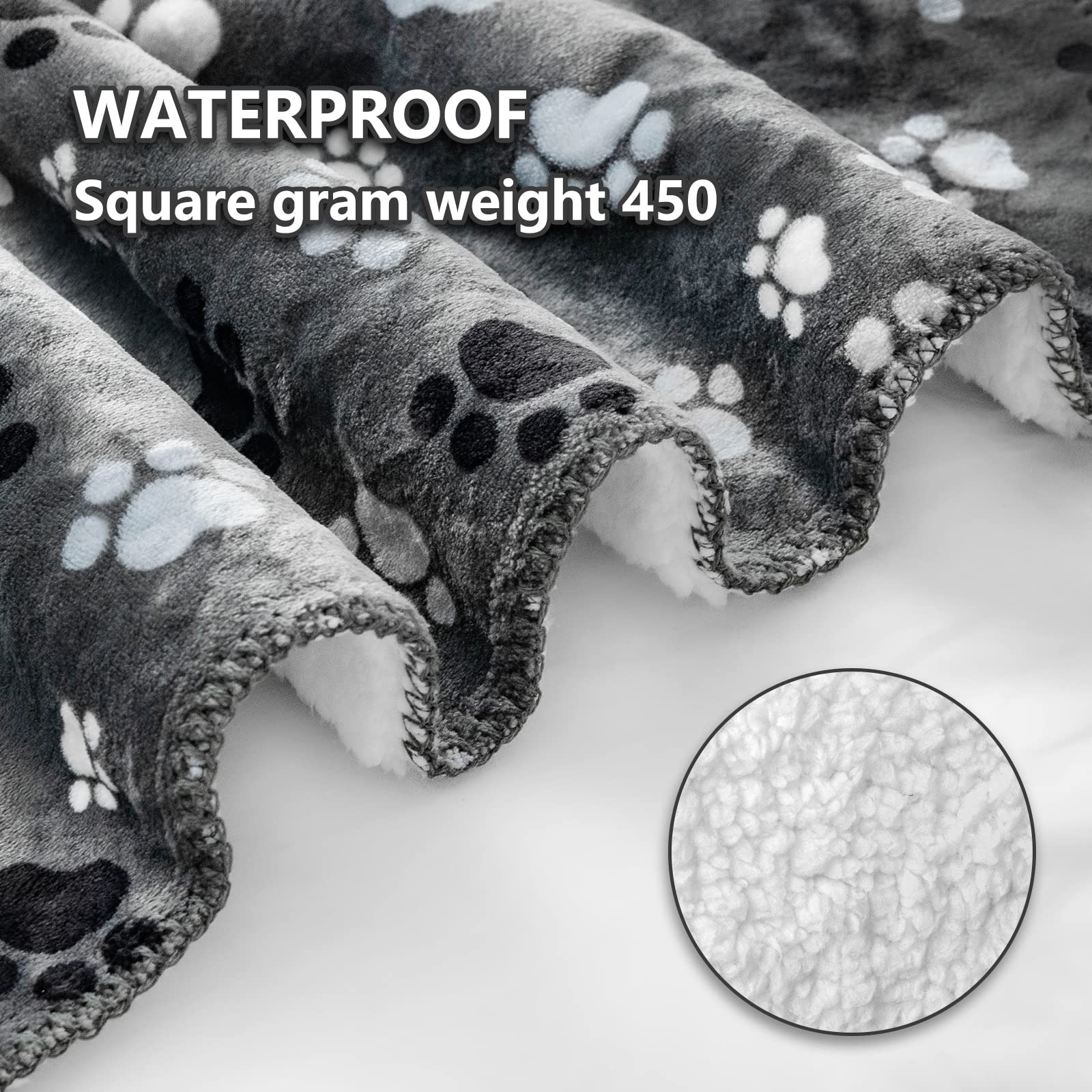 Waterproof Dog Blanket - Soft Washable Pet Blanket for Dogs & Cats - Home & Travel Use