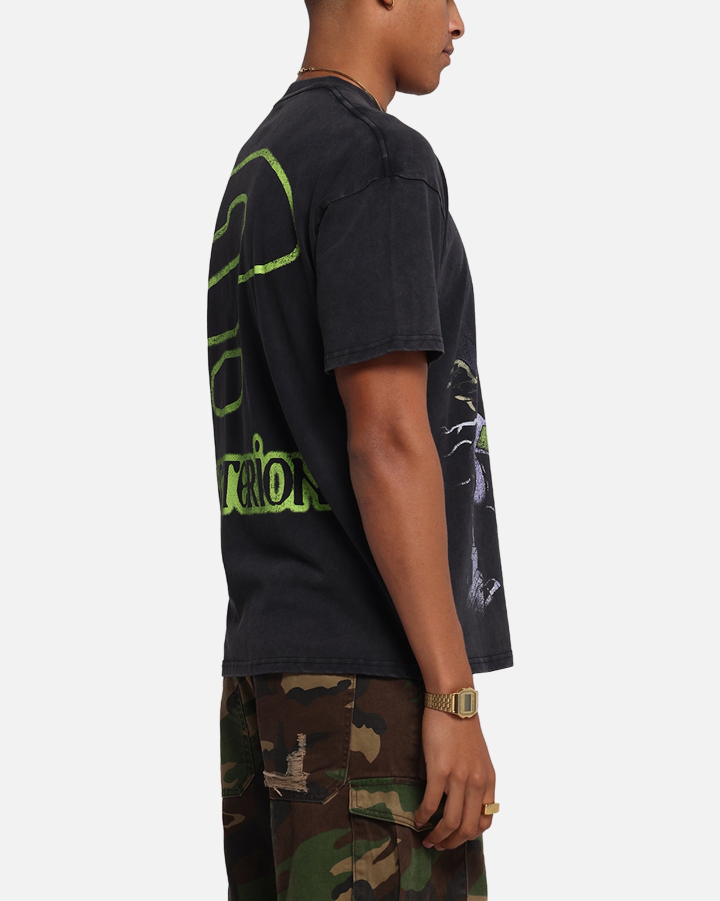 73 Studio X South Park Mysterion Vintage Black Acid Wash T-Shirt | Cartoon Character Tee for Fans, Casual Wear & Collectors
