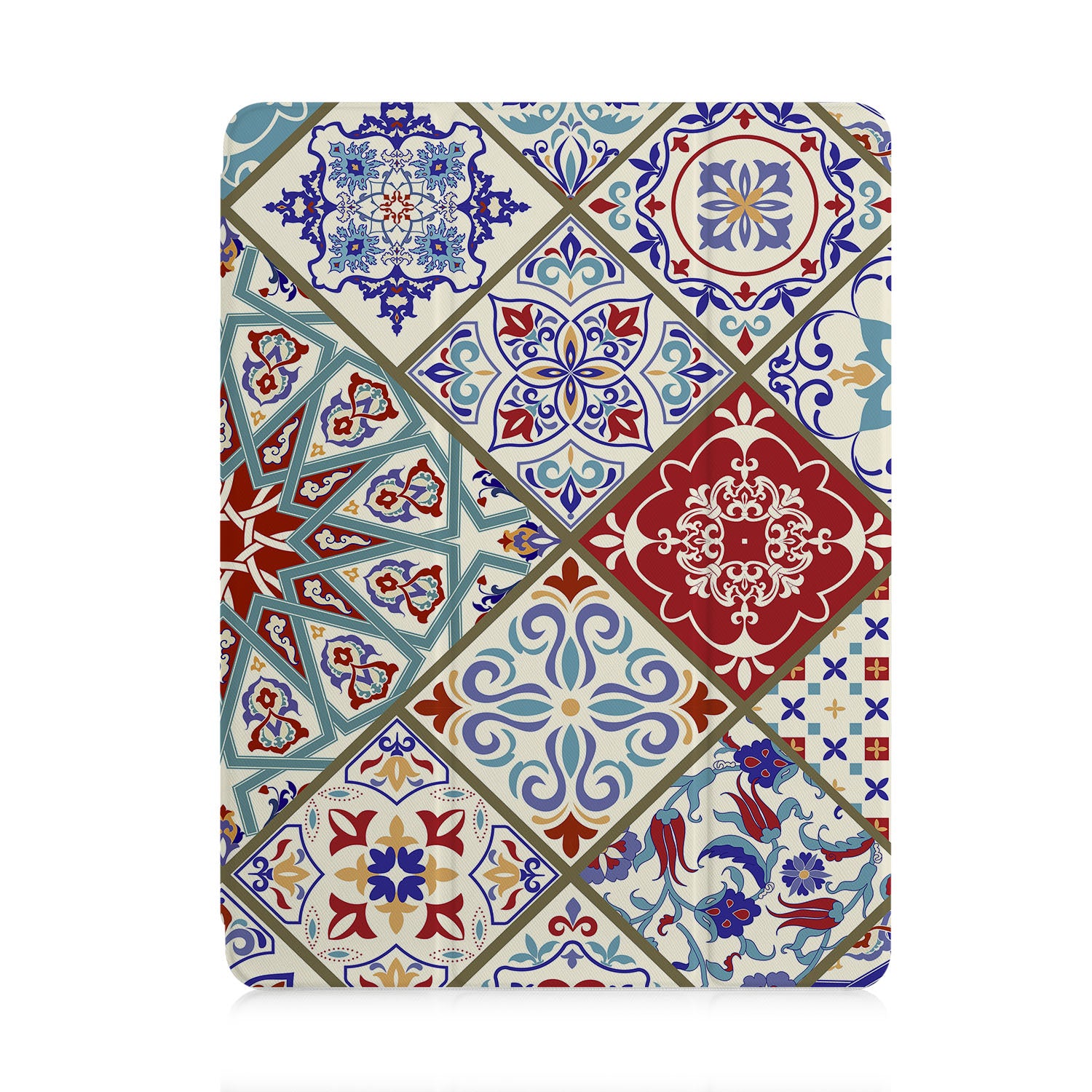 Premium iPad Trifold Case with Aztec Tribal Design - Slim Protective Cover for iPad Air/Pro (6th-10th Gen) - Perfect for Work, Travel & School Use