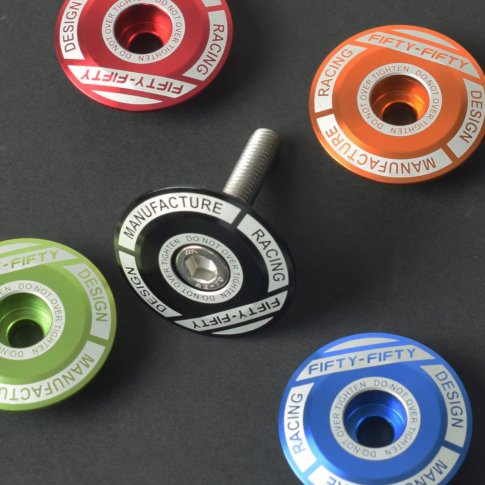 FIFTY-FIFTY Bike Headset Top Cap with Bolts - 1-1/8