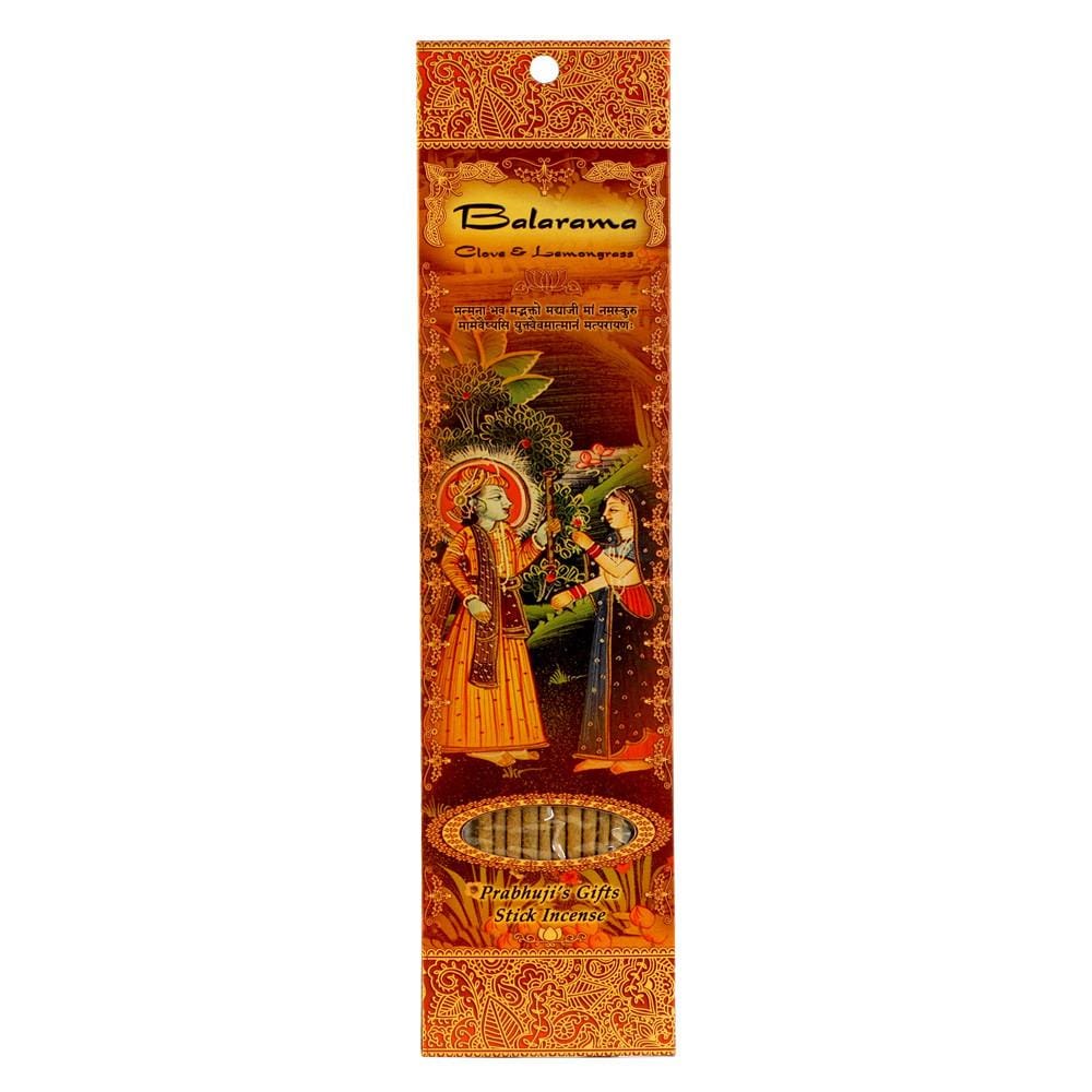 Balarama Clove & Lemongrass Incense Sticks - Natural Aromatherapy for Meditation, Yoga & Relaxation | Handmade Spiritual Fragrance for Home & Temple Use