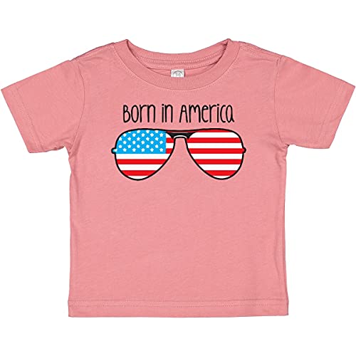 Inktastic Born in America Patriotic Baby T-Shirt - Cute American Flag Onesie for Newborns & Infants - Perfect for 4th of July, Memorial Day & Independence Day Celebrations