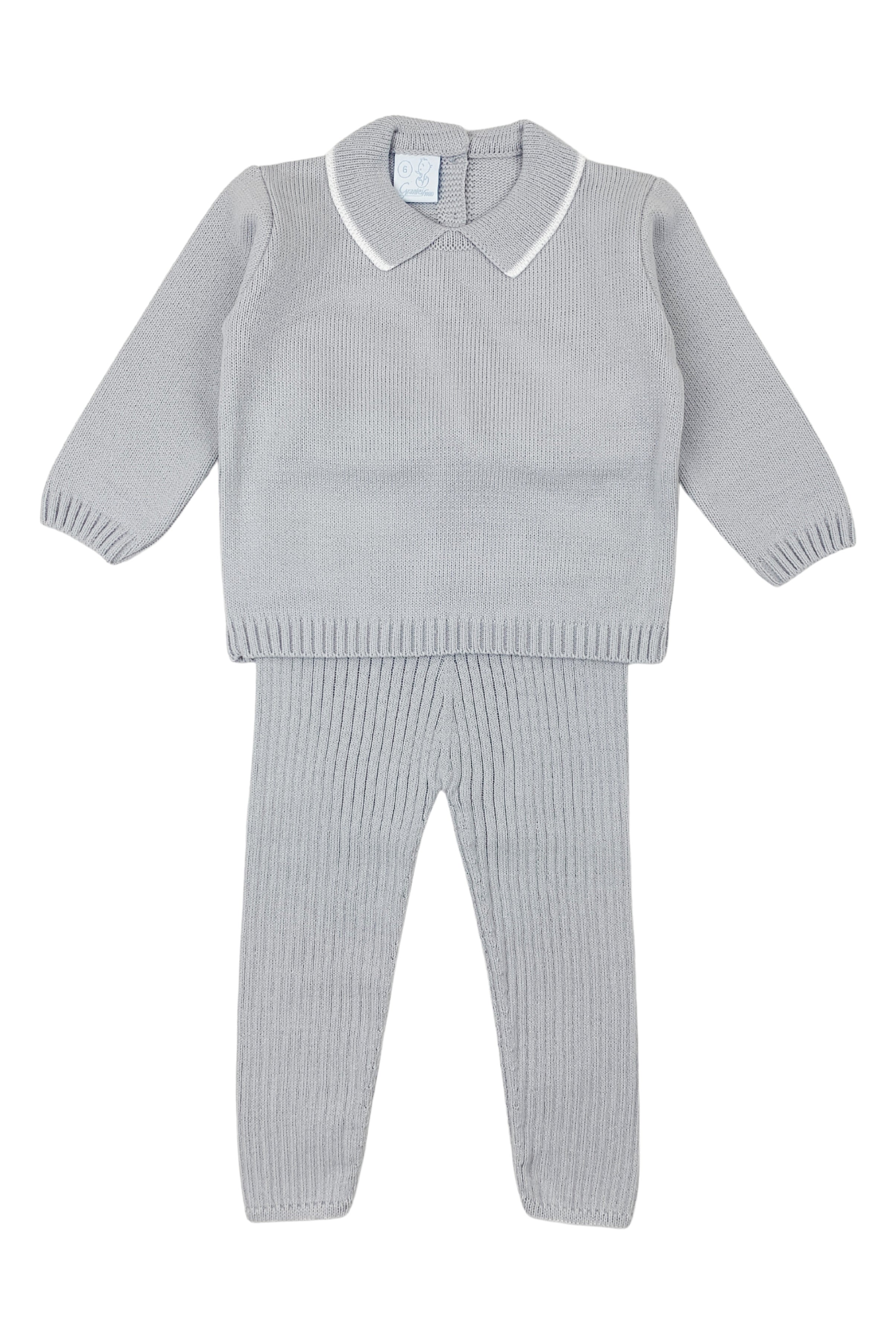 Bodhi Light Grey Knit Top & Leggings Set - Women's Soft Stretchy Yoga Outfit for Workout, Lounge & Casual Wear