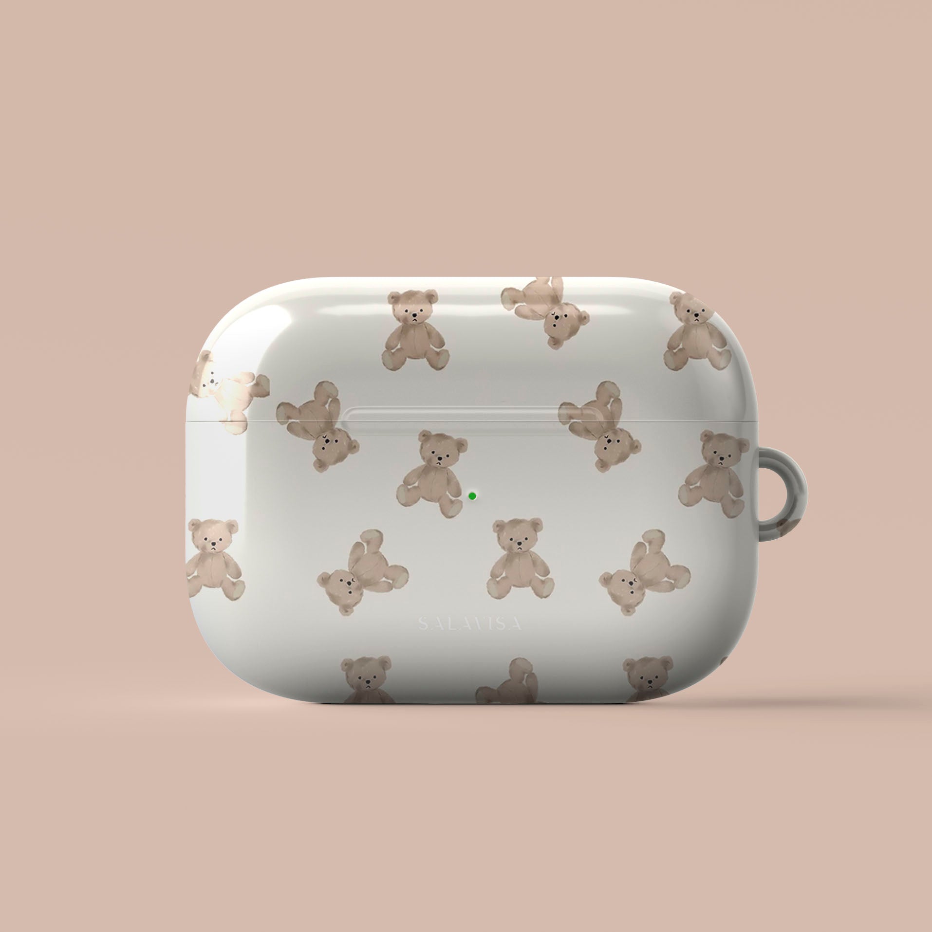 Bear Hugs Cute AirPods Pro Case with Keychain - Soft Silicone Protective Cover for Apple AirPods 1/2/3 & Pro (Perfect for Travel, Gym & Daily Use)