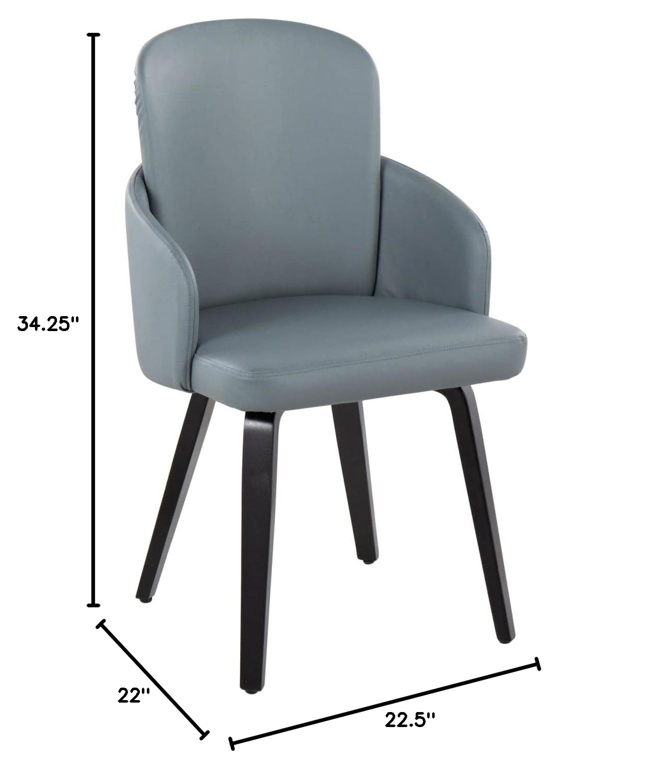 LumiSource Dahlia Upholstered Dining Chairs Set of 2 - Modern Kitchen Chairs for Dining Table, Comfortable Contemporary Seating for Home, Restaurant & Office Use