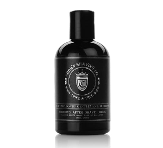 Crown Shaving Co. Soothing After Shave Lotion for Men - Alcohol-Free Post Shave Balm with Aloe Vera & Vitamin E - Hydrates & Calms Irritated Skin After Shaving - Perfect for Daily Use & Sensitive Skin Care