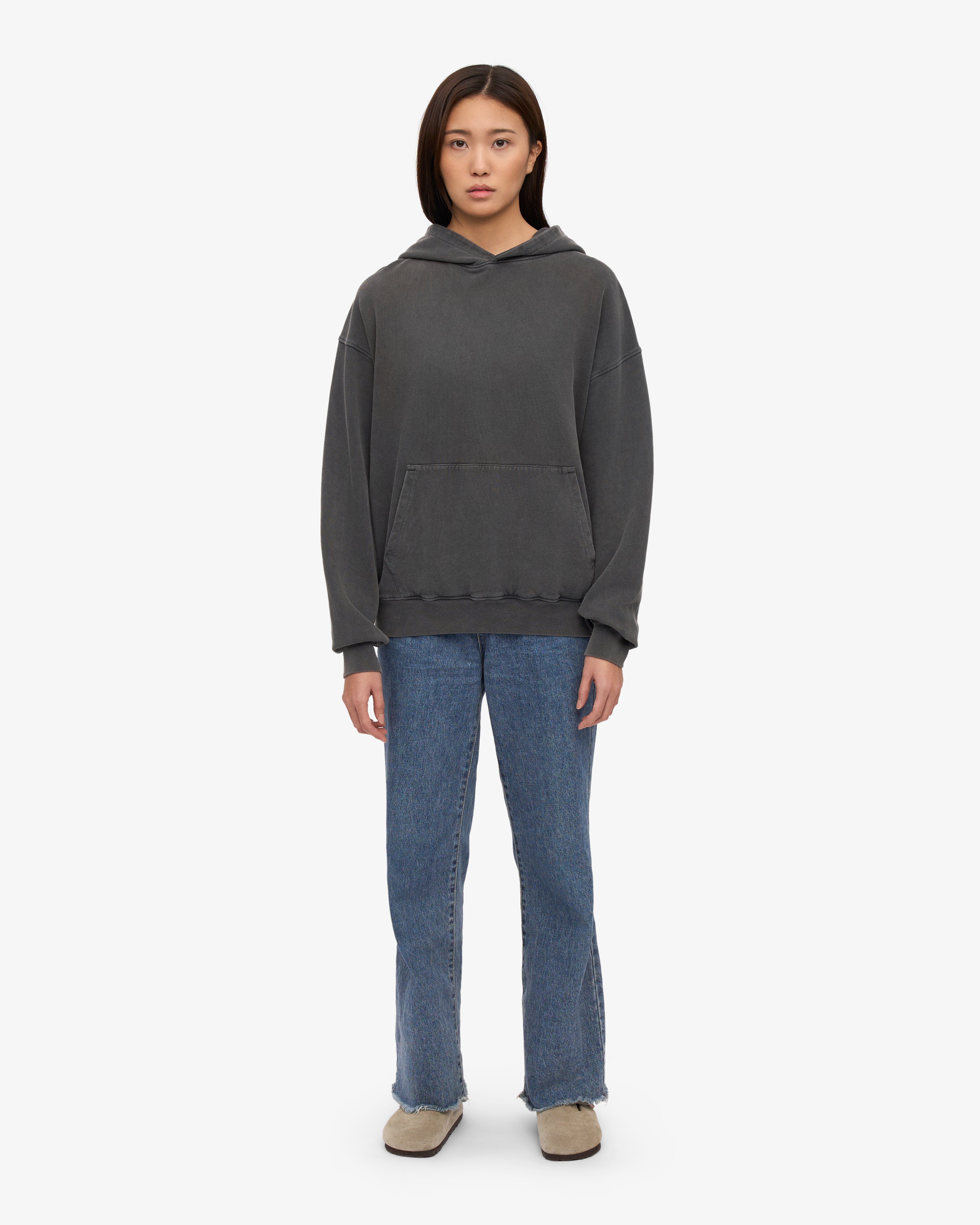 Organic Oversized Hoodie - Faded Black | Cozy & Stylish Unisex Pullover for Men & Women | Perfect for Casual Wear, Loungewear & Street Fashion
