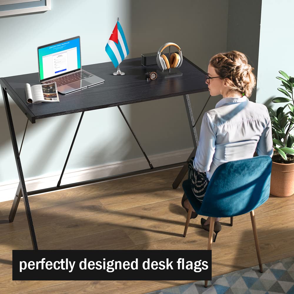 Cuban Flag - Mini Cuba Table Desk Flags for Home, Office & Party Decorations | Patriotic Display & National Pride Decor
