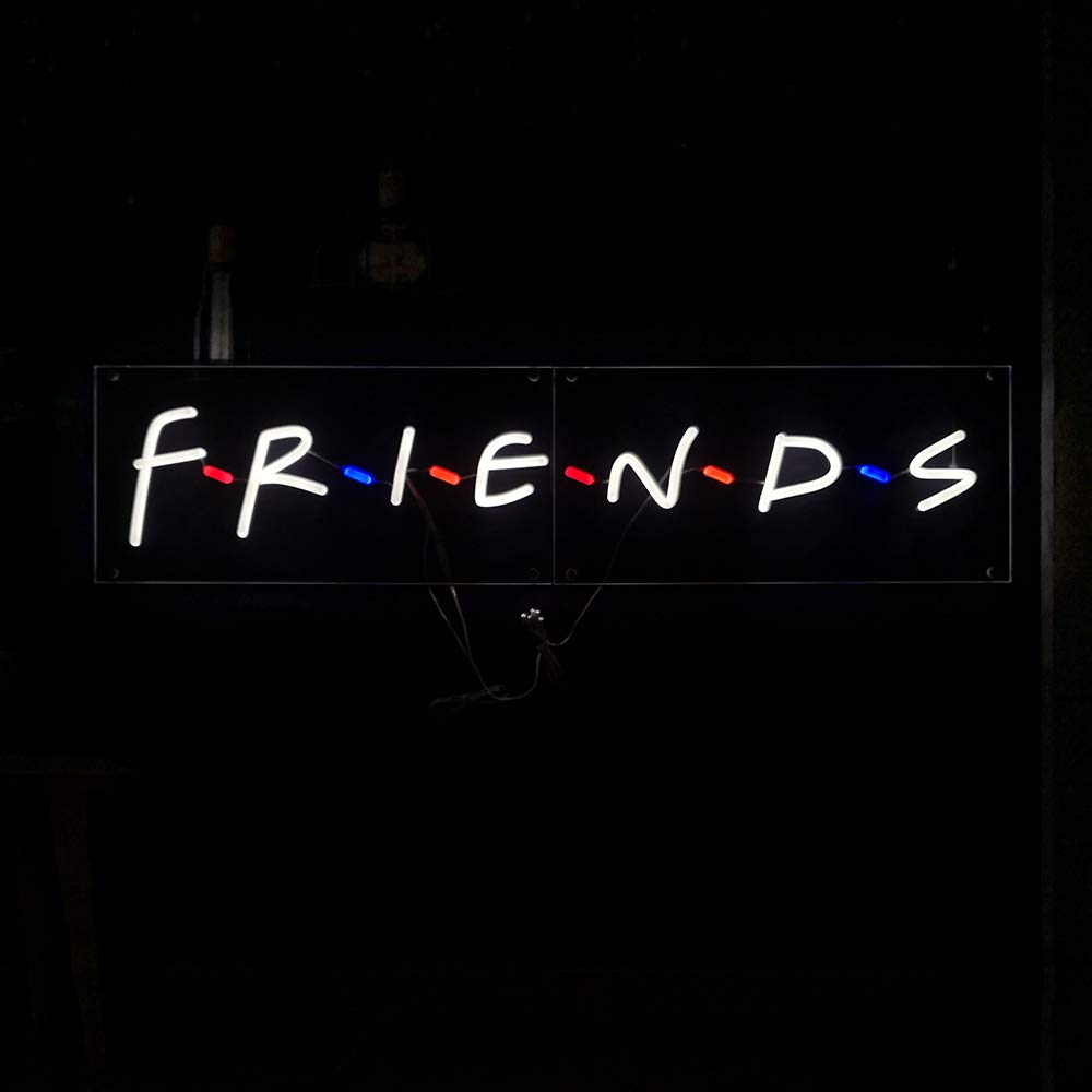 Friends TV Show Neon Light Sign - Large 43x10.24 Inch LED Wall Decor with 12V Plug - Perfect for Cafe, Bar, Club & Bachelorette Party - Great Gift for Friends Fans - Create Retro Vibes in Your Home or Business