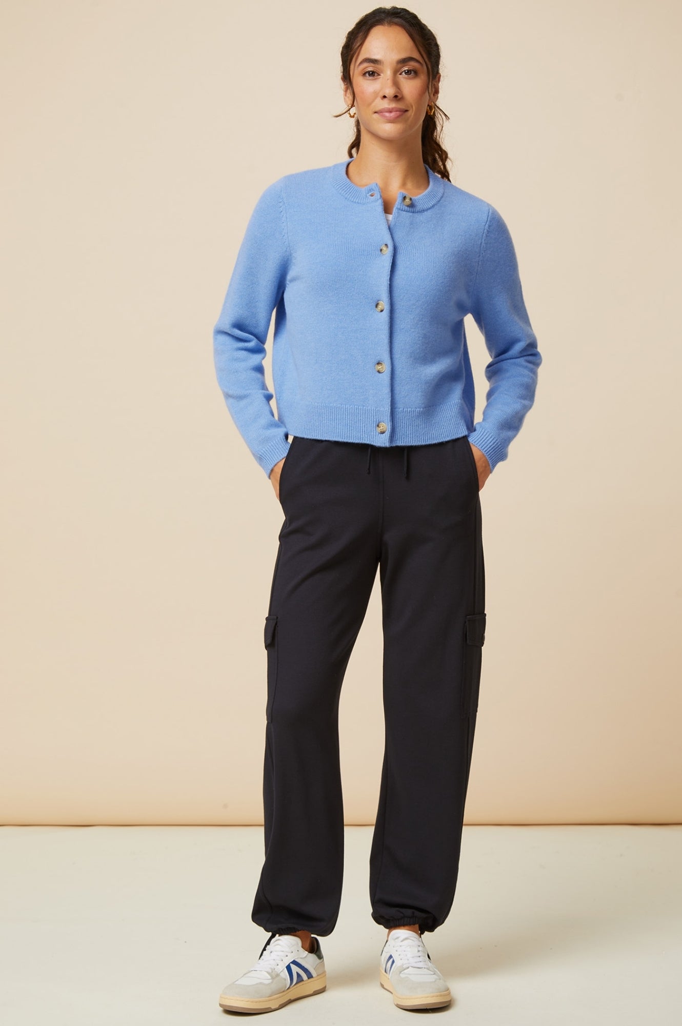 Premium Remy Trousers for Women - Dark Navy Slim Fit Dress Pants for Office, Business & Formal Occasions