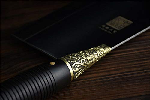 Premium LongQuan Kitchen Knife - 5Cr15MOV Steel Meat Cleaver & Bone Chopper (600g) for Butchering, Slicing, and Food Prep - Perfect for Home Chefs & Professional Kitchens