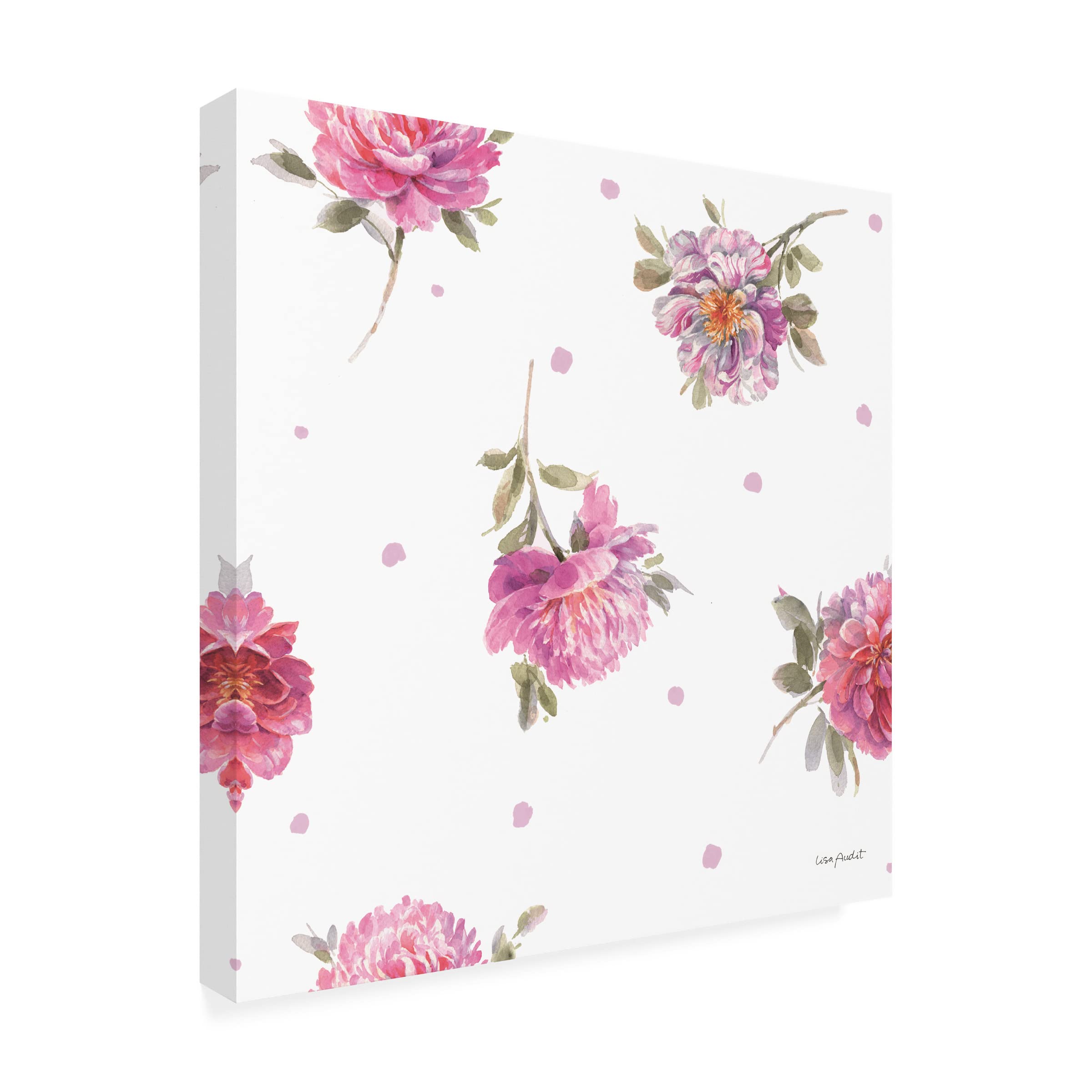 Lisa Audit 'Obviously Pink 23' Canvas Wall Art Print - Modern Pink Abstract Painting for Living Room, Bedroom & Office Decor