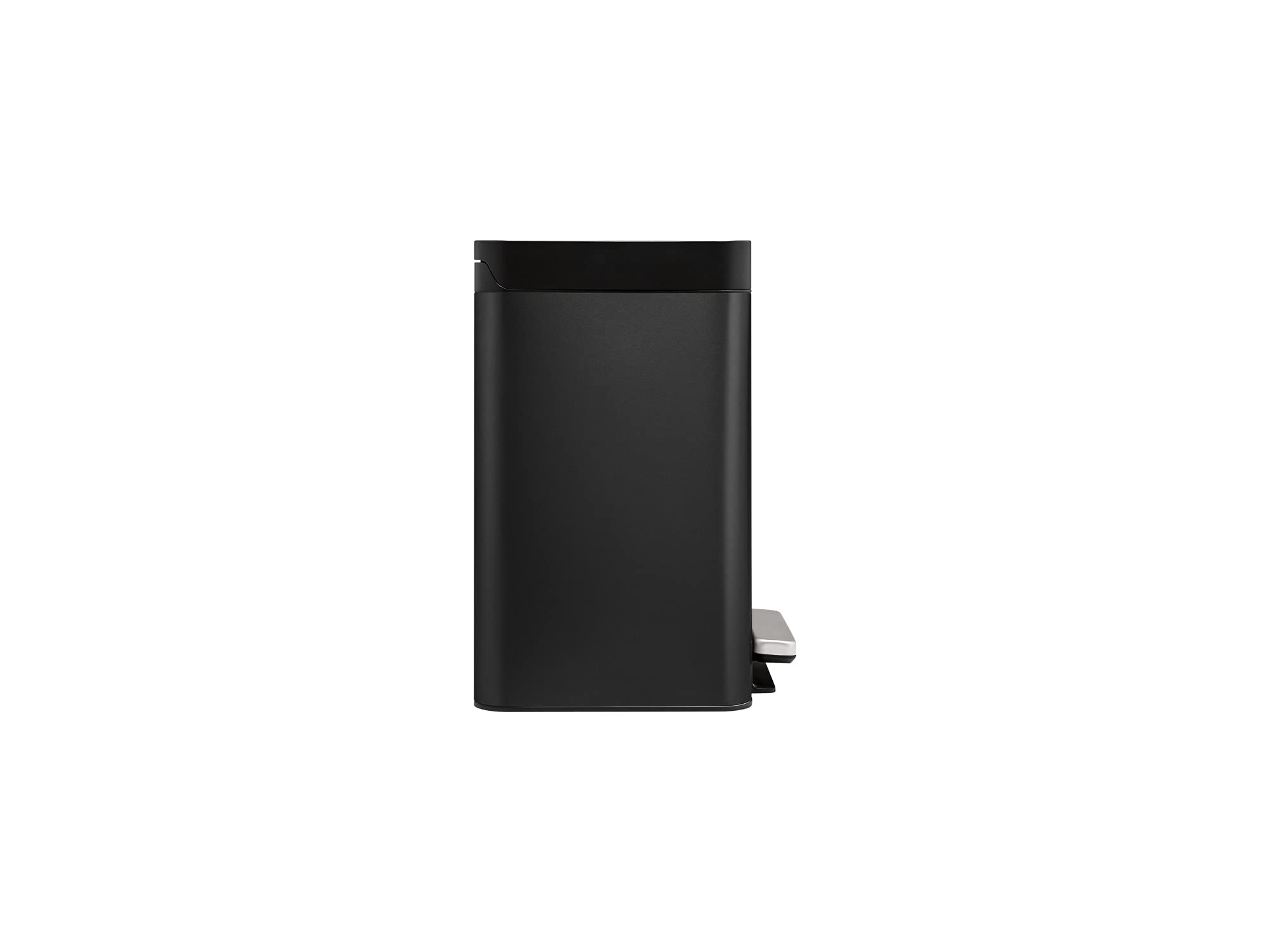 Kohler K-20942-BST 8-Gallon Compact Black Stainless Steel Step Trash Can - Sleek Kitchen & Office Waste Bin for Modern Homes