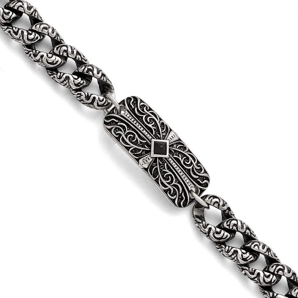 Stainless Steel Agate Polished Lobster Clasp Bracelet - 9 Inch Adjustable Jewelry Gift for Women, Girls - Perfect for Parties, Weddings & Everyday Wear